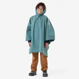 Decathlon Regenponcho voor wandelen kinderen 7-15 jaar MH100 groen aanbieding