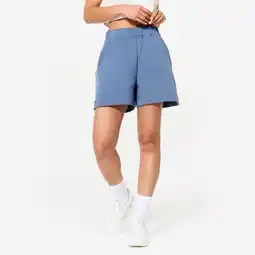 Decathlon Wijde fitness short voor dames blauw wit aanbieding