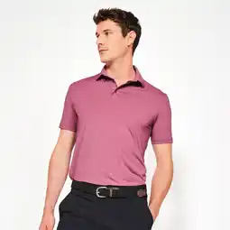 Decathlon Ademende golfpolo met korte mouwen voor heren WW900 donkerroze aanbieding