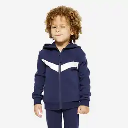 Decathlon Basic sweatvest voor peuters en kleuters blauw/beige aanbieding