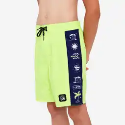 Decathlon Boardshort voor surfen jongens 900 Band geel aanbieding