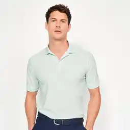 Decathlon Golfpolo met korte mouwen voor heren WW500 lichtgroen aanbieding