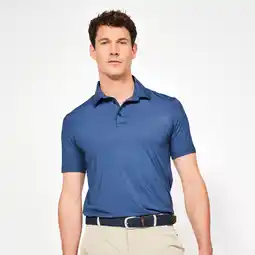 Decathlon Ademende golfpolo met korte mouwen voor heren WW900 marineblauw aanbieding