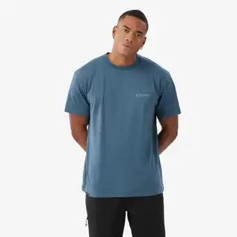 Decathlon Stevig klimshirt met korte mouwen voor heren Vertika blauw aanbieding