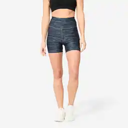 Decathlon Short voor cardiofitness dames gemêleerd grijs 100 aanbieding