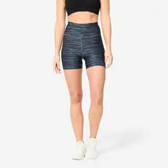 Decathlon Short voor cardiofitness dames gemêleerd grijs 100 aanbieding