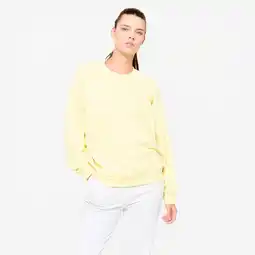 Decathlon Molton fitnesssweater voor dames geel aanbieding