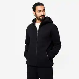 Decathlon Fitnesshoodie met rits voor heren 520 donkerblauw aanbieding