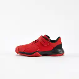 Decathlon Tennisschoenen met klittenband voor kinderen Strong rood aanbieding