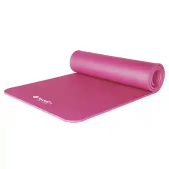 Decathlon IVOL yoga mat met draagriem - Extra dik 12 mm - Roze aanbieding