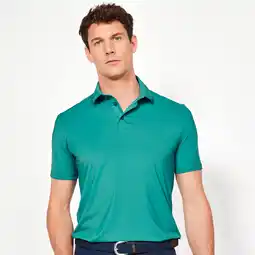 Decathlon Ademende golfpolo met korte mouwen voor heren WW900 cedergroen aanbieding