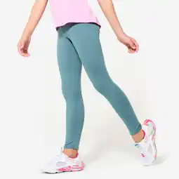 Decathlon Warme en ademende multisport legging voor meisjes groen aanbieding