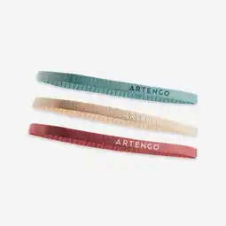 Decathlon ELASTISCHE HAARBAND X3 GROEN BEIGE ROZE aanbieding