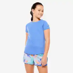 Decathlon Ademend multisport T-shirt voor meisjes blauw aanbieding