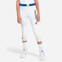 Decathlon 3/4-thermobroek voor basketbal voor kinderen 500 NBA Golden State Warriors wit aanbieding