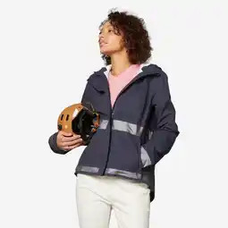 Decathlon FIETSREGENJAS VOOR DAMES 540 STAD ZICHTBAARHEID 'S NACHTS MARINEBLAUW aanbieding