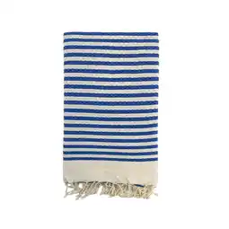 Decathlon Traditionele wafelstructuur hammamhanddoek Blauw 200x200 - Yadara Royal XL aanbieding
