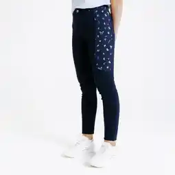 Decathlon Paardrijbroek voor kinderen Magic blauw met print aanbieding
