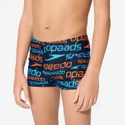 Decathlon Zwemboxer voor jongens marineblauw/blauw/oranje aanbieding