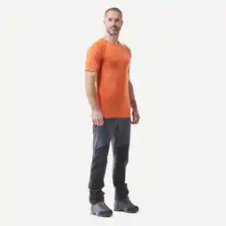 Decathlon Seamless trekkingshirt met korte mouwen voor heren MT900 merinowol aanbieding