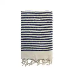 Decathlon Traditionele Yadara Fouta 100x200 190g/m² marineblauw aanbieding