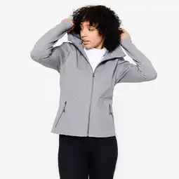 Decathlon Hoodie met rits voor dames Spacer grijs aanbieding