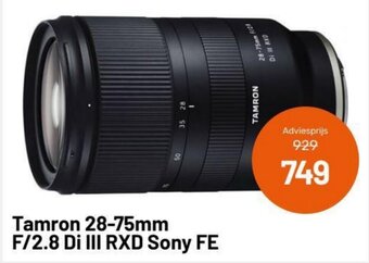 Tamron 28-75mm F/2.8 Di III RXD Sony FE
