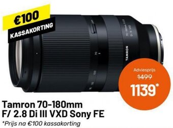 Kamera Express Tamron 70-180mm F/ 2.8 Di III VXD Sony FE aanbieding