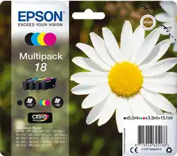 Krëfel Multipack Claria Home Ink 18 Zwart + 3 kleuren aanbieding