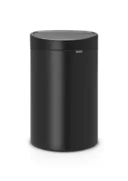 Krëfel Touch Bin afvalemmer 40 liter met kunststof binnenemmer - Matt Black aanbieding
