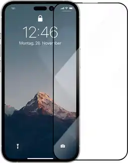 Krëfel Curved screenprotector voor iPhone 14 Pro Max - Zwart aanbieding