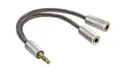 Krëfel Mini jack (3,5 mm, Male) naar 2x mini jack (3,5 mm, Female) adapter aanbieding
