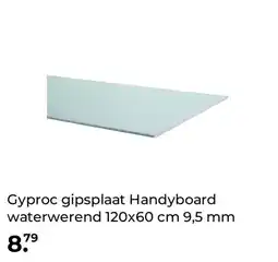 GAMMA Gyproc gipsplaat Handyboard waterwerend 120x60 cm 9,5 mm aanbieding