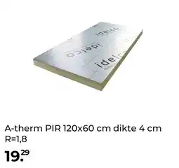 GAMMA A-therm PIR 120x60 cm dikte 4 cm R=1,8 aanbieding