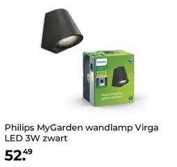 GAMMA Philips MyGarden wandlamp Virga LED 3W zwart aanbieding