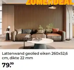 GAMMA Lattenwand geolied eiken 260x52,6 cm, dikte 22 mm aanbieding