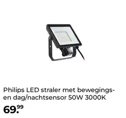 GAMMA Philips LED straler met bewegings- en dag/nachtsensor 50W 3000K aanbieding