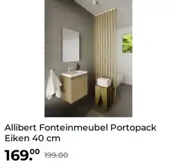 GAMMA Allibert Fonteinmeubel Portopack Eiken 40 cm aanbieding