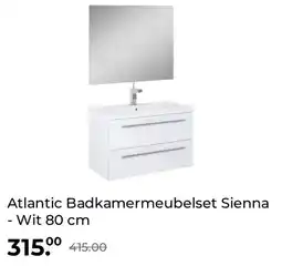 GAMMA Atlantic Badkamermeubelset Sienna - Wit 80 cm aanbieding
