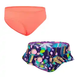 Decathlon bikinibroekje voor meisjes JUNE KORAALROOD aanbieding