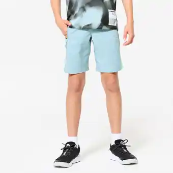 Decathlon Ademende multisport short voor kinderen blauw grijs groen aanbieding