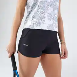 Decathlon Tennisshort voor dames Dry 500 met zakken zwart aanbieding