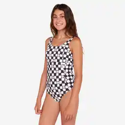 Decathlon Badpak voor surfen meisjes gestructureerd verstelbaar 500 Elea zwart wit aanbieding