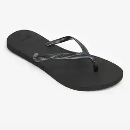 Decathlon Dames teenslippers Fantasia zwart aanbieding