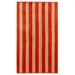 Decathlon Strandlaken Badstof Velours Jacquard Oranje 90x170 400g/m² - Milonga Oranje aanbieding