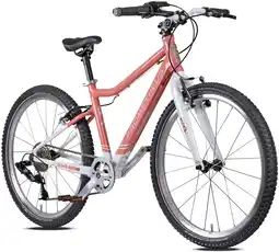 Decathlon Kinderfiets 24 inch vanaf 7 jaar, superlicht, 8 versnellingen, Koraal en Wit aanbieding