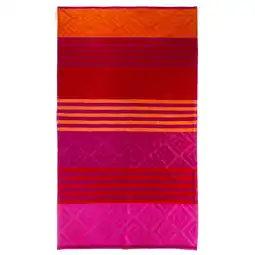 Decathlon Strandlaken Badstof Velours Jacquard Rood 90x170 340g/m² - Monterrico aanbieding