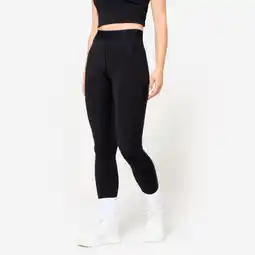 Decathlon Trainingslegging met elastische tailleband voor dames zwart aanbieding