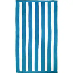 Decathlon Strandlaken Badstof Velours Jacquard Blauw 100x175 470g/m² - Bahia Blauw Eend aanbieding