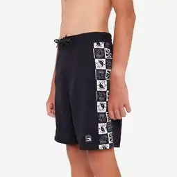 Decathlon Boardshort voor surfen jongens 900 Band zwart aanbieding